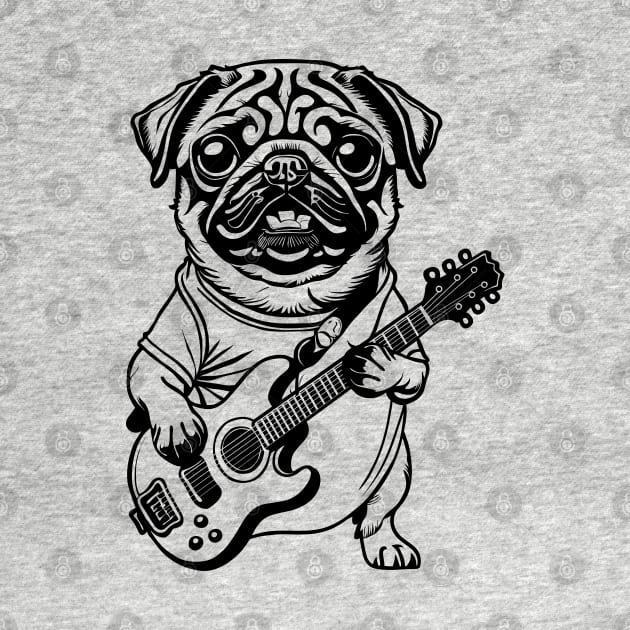 Rockstar Pug by anderleao